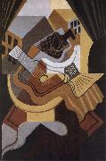 The small round table in front of Window, Juan Gris